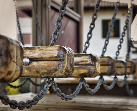 Tibetan bridge at the playground