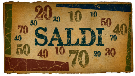 Sale written on vintage paper texturesの写真素材