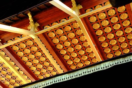 Kandy temple golden roof in Sri Lankaの写真素材