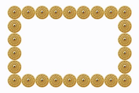 Traditional Thai style pattern decoration on white backgroundの写真素材