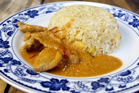 Savory curry with pork name Pa Nangの写真素材