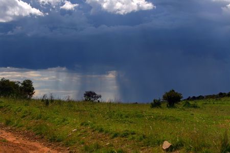 Overcast cloudscape. Africa. Kenya. Masai Maraの写真素材