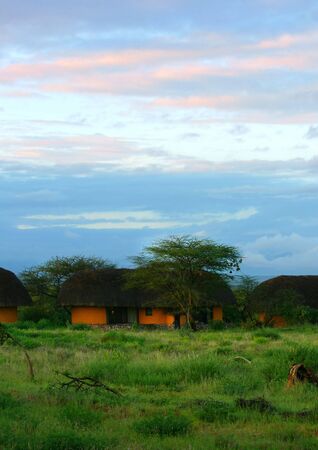 Lodge, resort. Africa. Kenya. Samburu national park.の写真素材