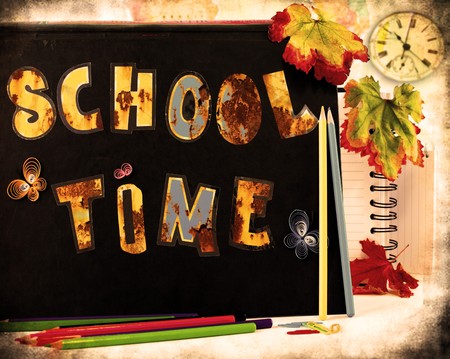 Rusted school memories conceptual image of nostalgia & the pastの写真素材