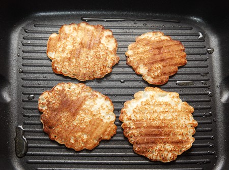 Delicious pancakes on the frying pan
