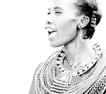 Portrait of an African woman that dressed traditionallyのeditorial素材