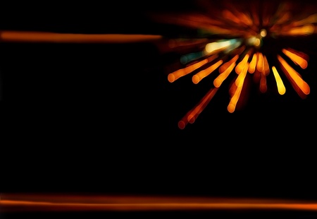 Black holiday background with frame of bokeh lights