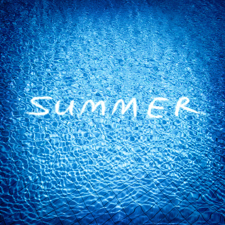 Summer Pool water abstract backgroundの写真素材