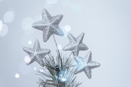 Christmas Tree Top with Silver Stars
