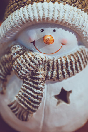 Snowman Decoration Perfect for Winter Holidaysの写真素材