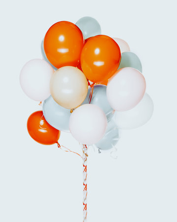 Colorful Balloons for Celebrations and Eventsの写真素材