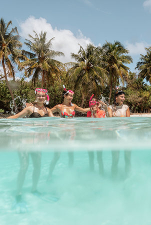 Family Having a Wonderful Vacation at the Islands