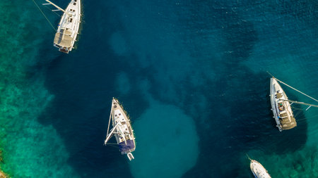 Sailboats in Blue Lagoon
