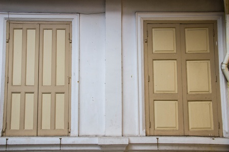 wooden window frameの写真素材