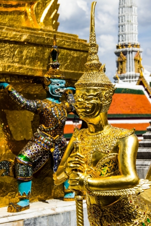 Demon Guardian at Wat Phra Kaew, Temple of the Emeraldの写真素材