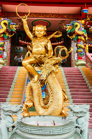 Naja statue of Chinese shrineの写真素材