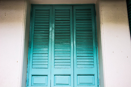 wooden window frameの写真素材