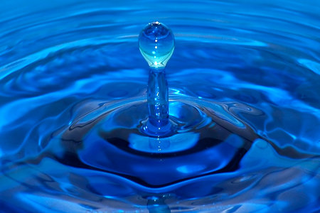 a drop of water on its way back up after splashing. cool effect