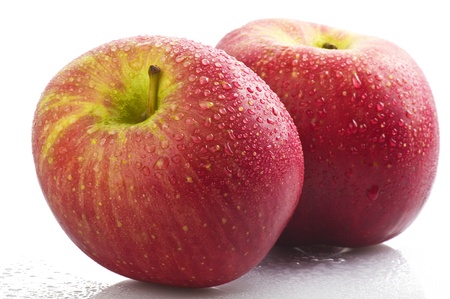 Red apples on the whiteの写真素材