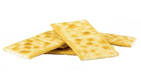 Crackers on a white backgroundの写真素材