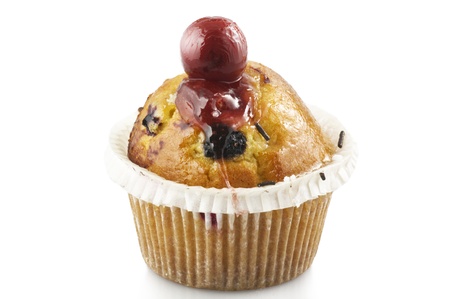 Muffin on the white backgroundの写真素材