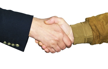  Closeup of business people shaking hands 