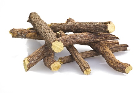 licorice close up on the white の写真素材