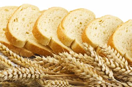  sliced bread and ears on white
