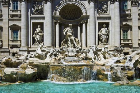 The Trevi Fountain in Rome, Italy. の写真素材