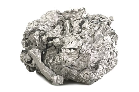silver foil ball of aluminum paper