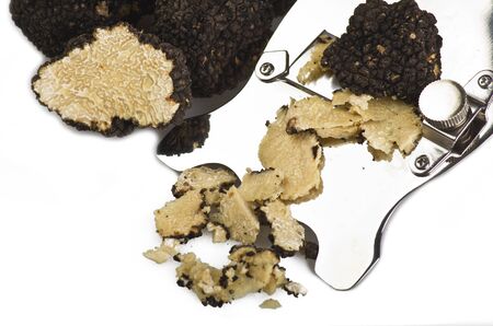 freshly harvested truffles  and sliced close up の写真素材