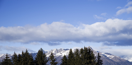 sky over italian Alps, over Aprica Pass Italyの写真素材