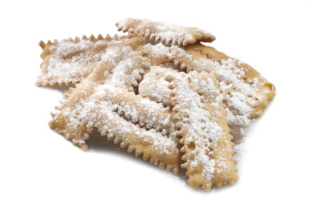 Tipical italian cake "Chiacchere" for carnival partyの写真素材
