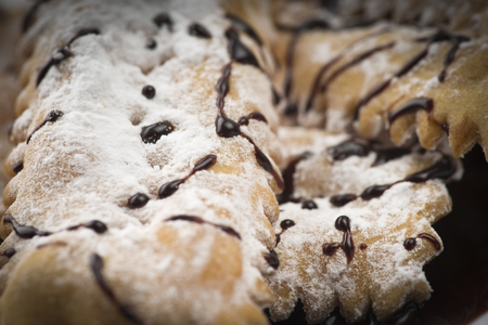 Tipical italian cake Chiacchere for carnival partyの写真素材