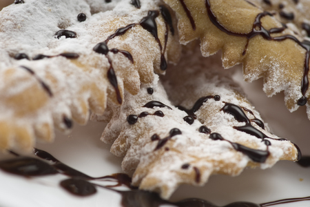 Tipical italian cake Chiacchere for carnival partyの写真素材