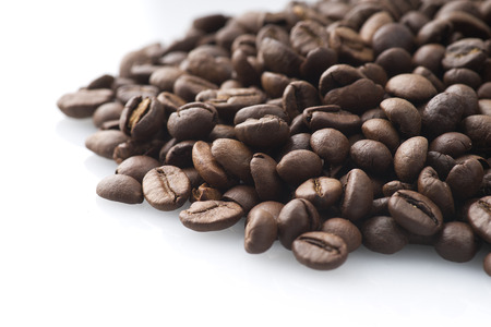 Roasted coffee beans.Top view close up shootの写真素材