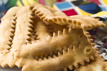 Tipical italian cake Chiacchere for carnival partyの写真素材