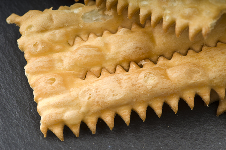 Tipical italian cake Chiacchere for carnival partyの写真素材
