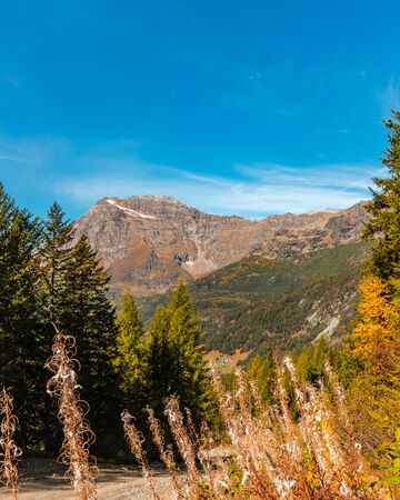 Lake Palu 'Italy Valmalenco Sondrio first days of autumnの写真素材