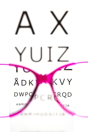 Eye Exam with eye chartの写真素材