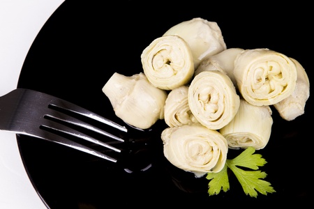 Canned artichokes ready to eatの写真素材