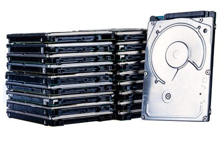 inside of hard disk hdd isolate
