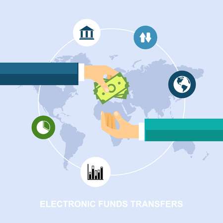 Electronic funds transfersのイラスト素材