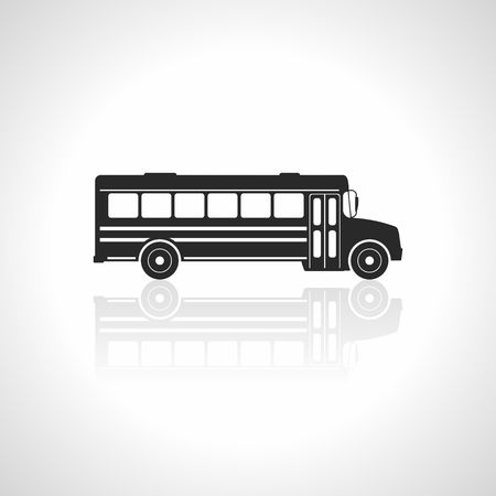 School bus icon. Illustration Vectorのイラスト素材