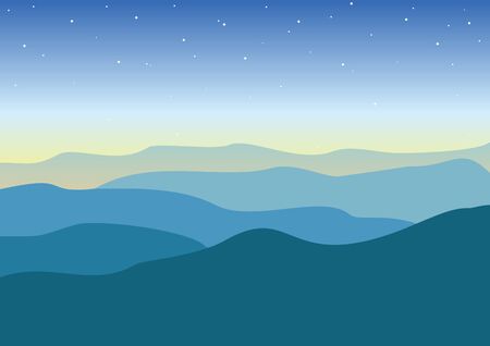 Desert night with the starsのイラスト素材