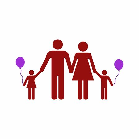 Happy family icon. Vector illustrationのイラスト素材