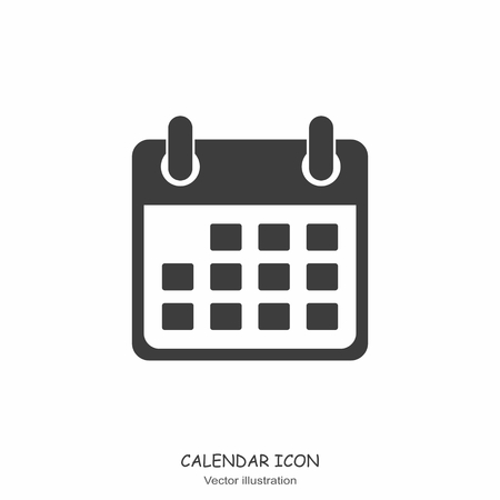 Calendar icon in Flat design style. Vector Illustrationのイラスト素材