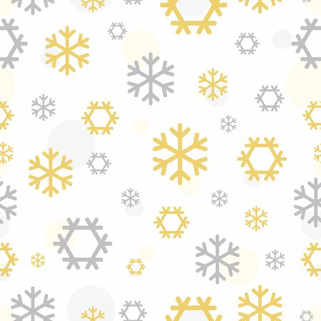 Seamless snowflakes pattern for continuous replicate.のイラスト素材