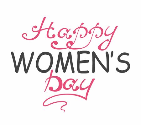 International Women's Day. Text 8 March for celebration greeting card design. Happy Women's Day. Vector Illustrationのイラスト素材