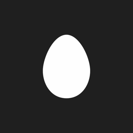 Egg white Icon in flat style isolated on dark background. Vector Illustration.のイラスト素材